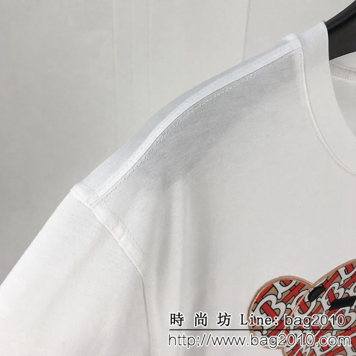 BURBERRY巴寶莉 19ss早春 全新logo系列 小熊貼布圖案短袖 原版純棉面料 高版本男女同款 ydi2259